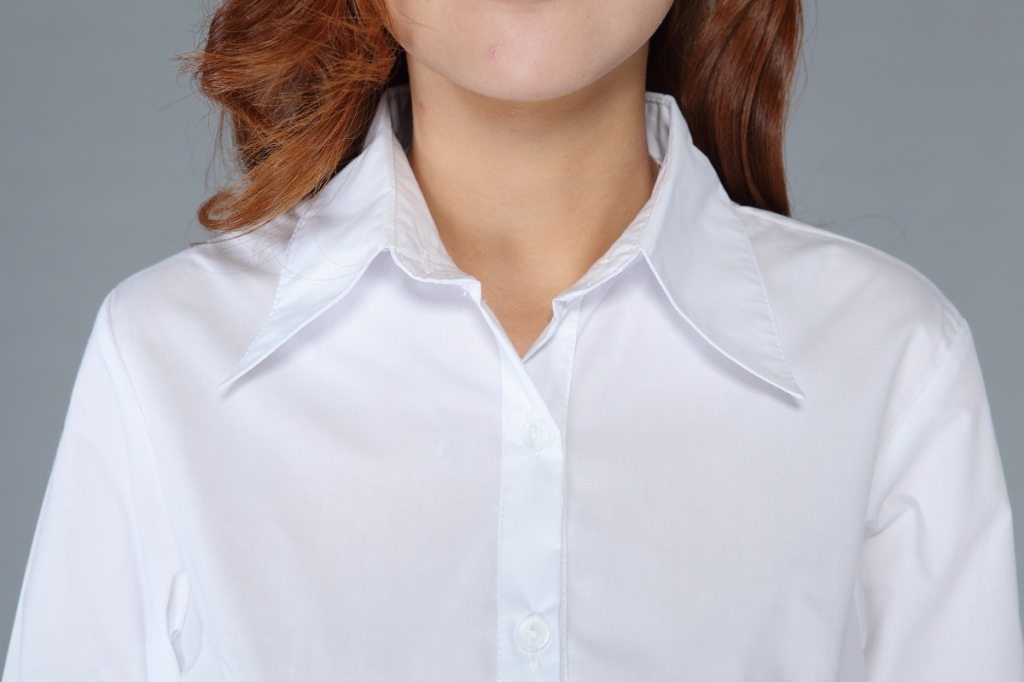 春秋款女士职业白衬衫大码衬衣工装长袖衬衫