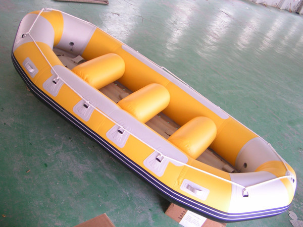 卓迈6人漂流艇 黄加浅灰 水上游艇 户外漂流船 便携钓鱼船批发