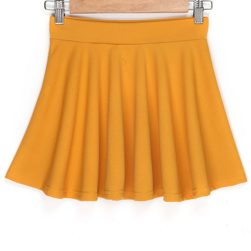 厂家直销太阳裙 a字裙韩版半身裙 百搭糖果色泡泡纱短裙女