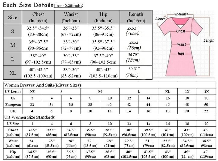 欧美码数对照表