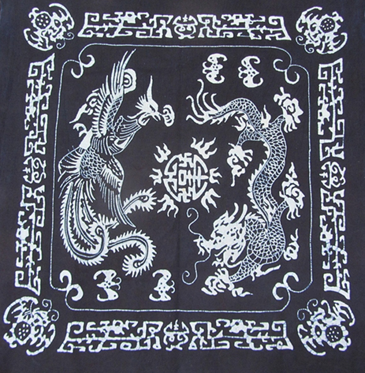 蜡染布手绘手染艺品传统复古手绘镇宅装饰盖布