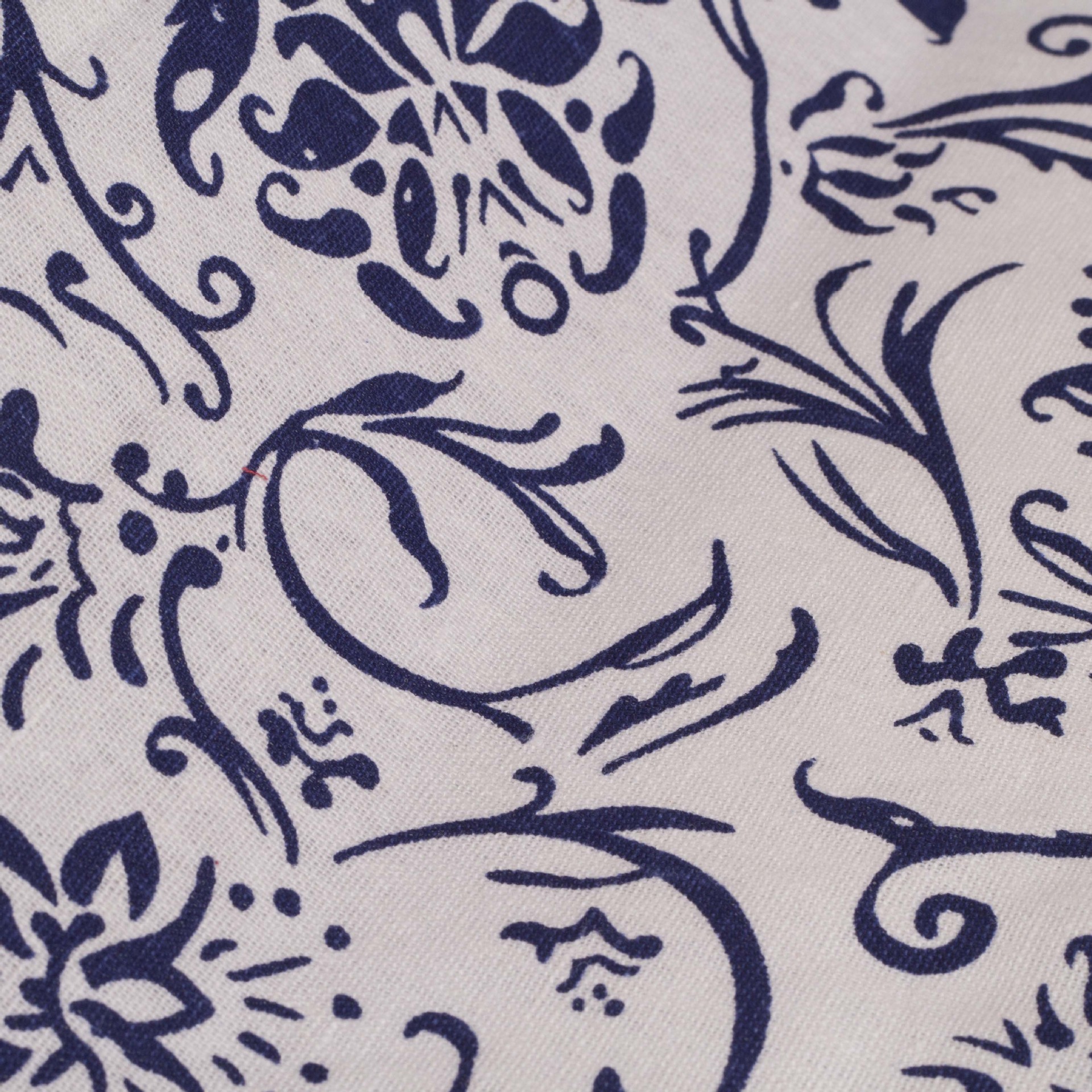 新款上市 浙江绍兴柯桥厂家直销 涤麻青花瓷印花布 民族花布