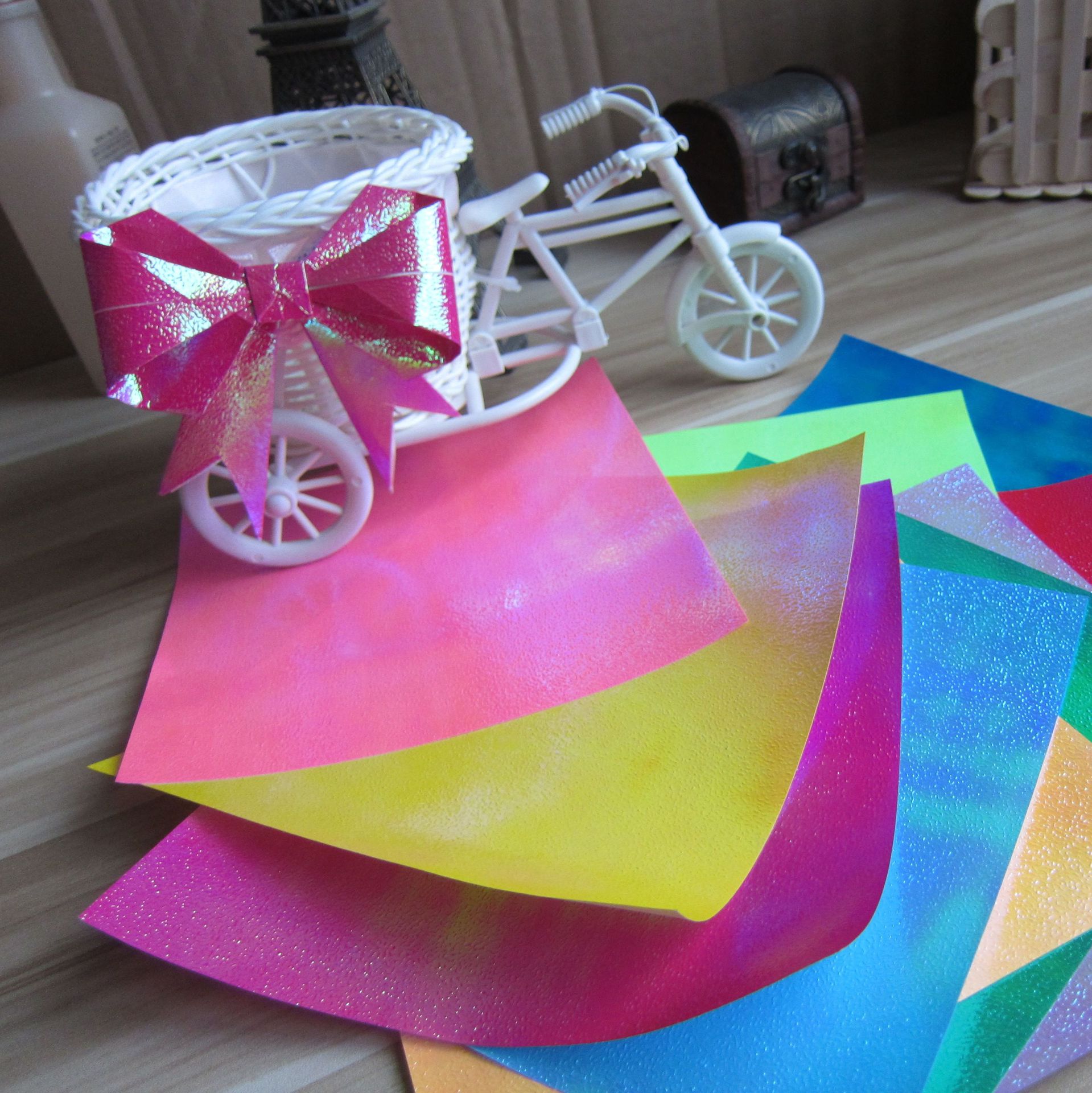 超值创意儿童diy彩色手工折纸材料珠光纸幼儿园剪纸美工纸15*15cm