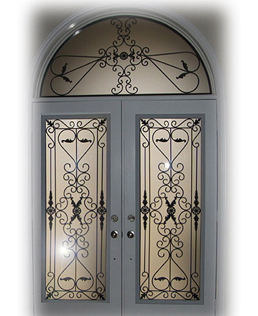 art1265实心锻造铁艺门花