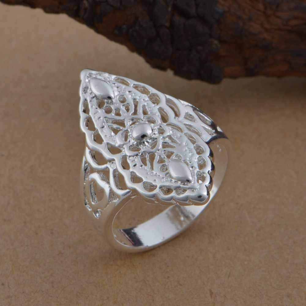 外贸饰品批发 镀925纯银戒指 镀银戒指 大牌时尚戒指 现货