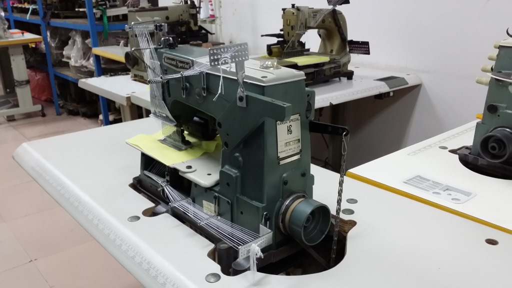 二手9成新森本关西16针3/16橡筋机/多针机