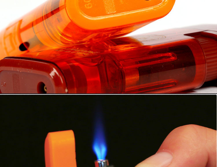 1111透明带灯防风打火机批发创意个性翻盖广告打火机定制logo