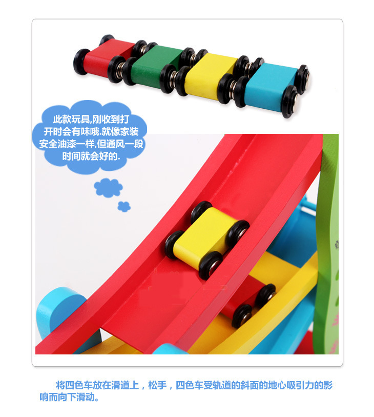 儿童滑滑车玩具 1岁以上儿童木质益智玩具 轨道车玩具7