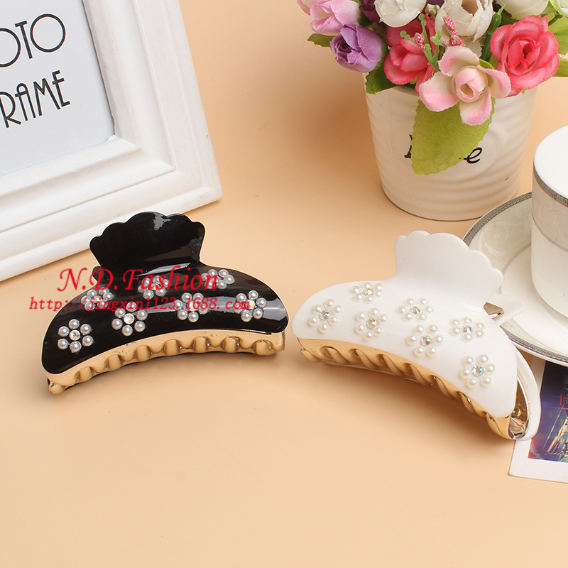 新款大号珍珠抓夹头饰发夹亚克力厂家直销现货批发 厂家直销-阿里巴巴