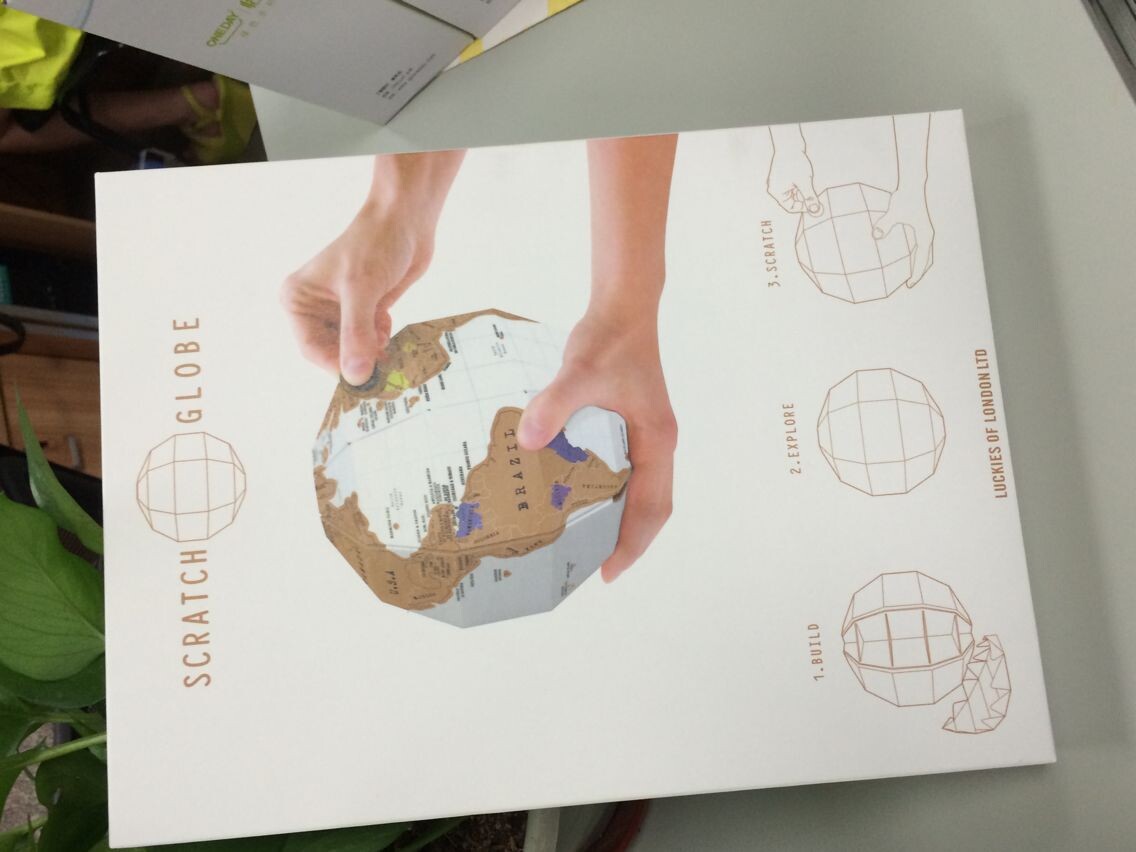 刮刮地图第二代diy组立式立体世界地图