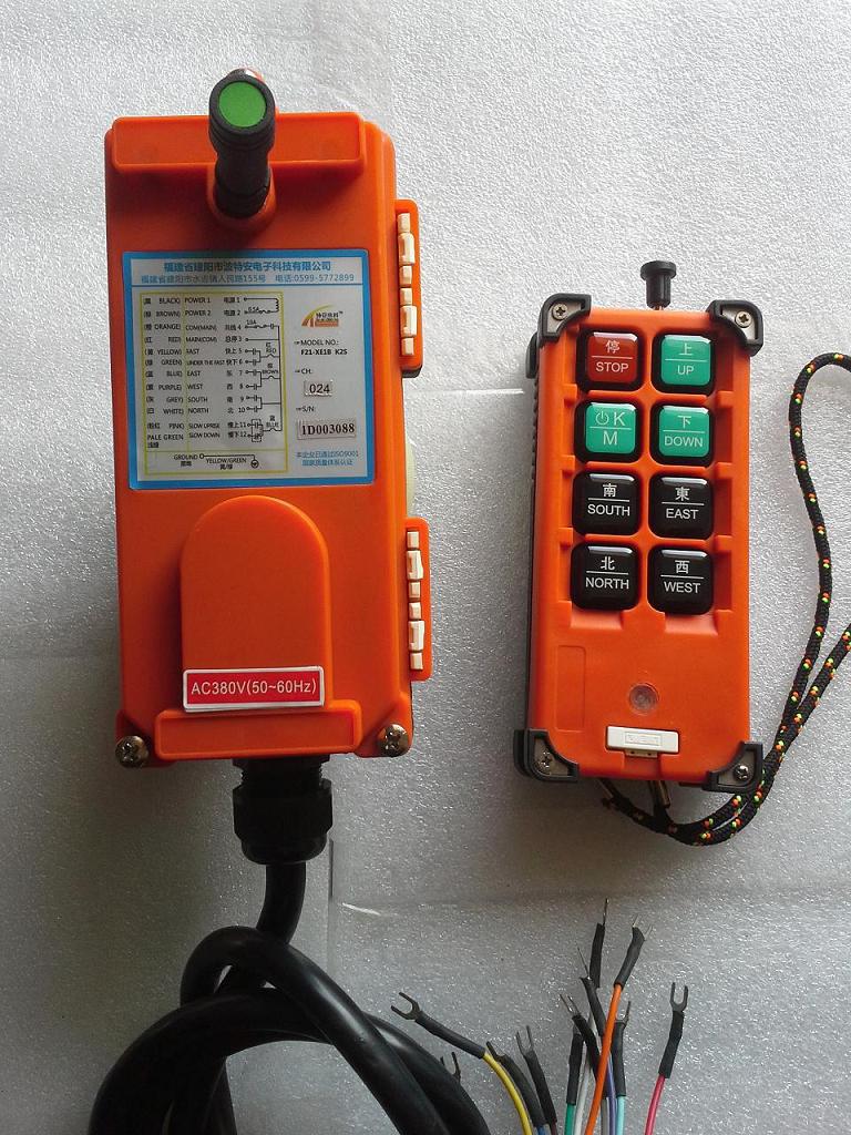 天车行车遥控器工业无线遥控器 f21-e1bk2s 双速6方向 380v