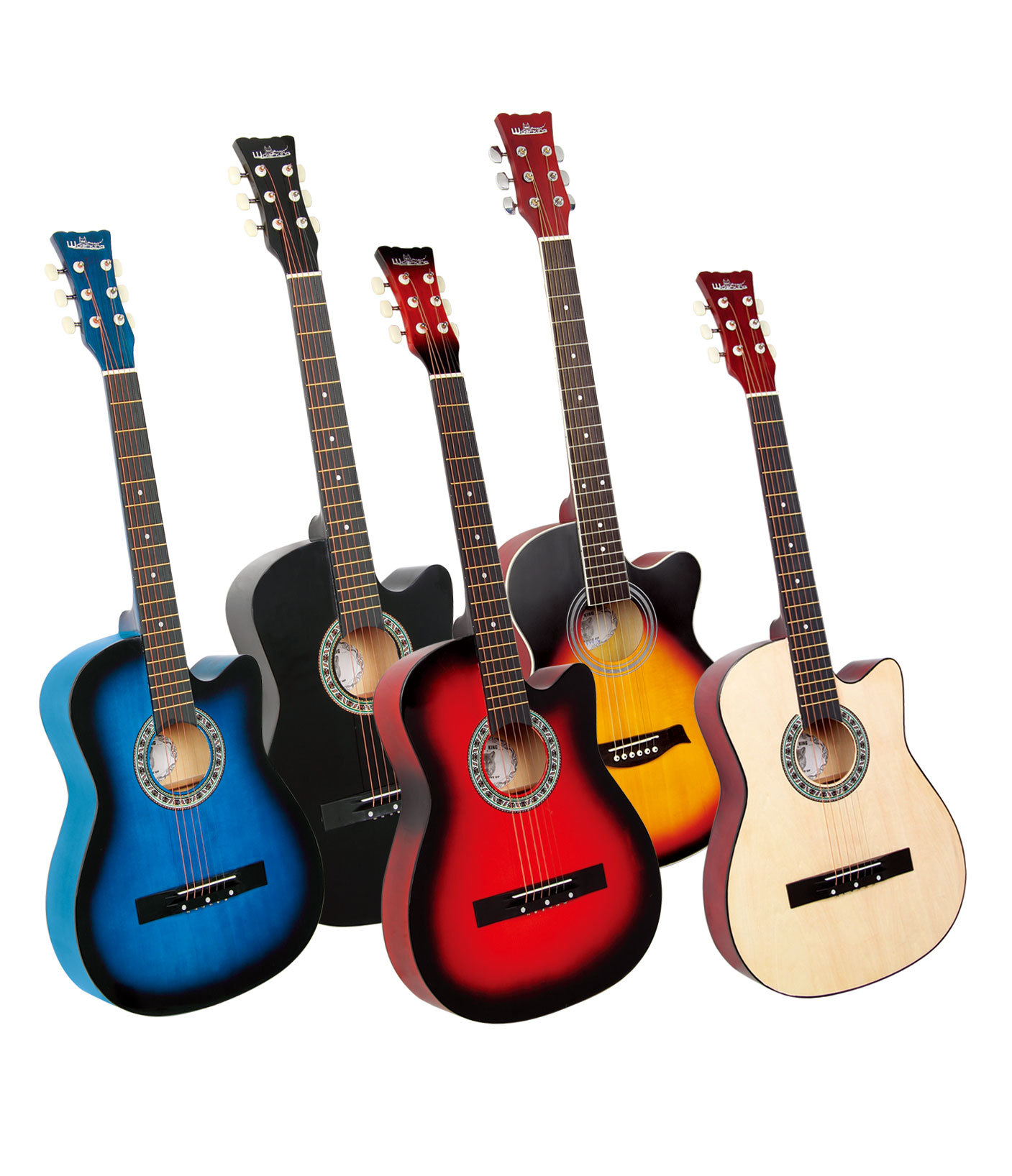 狼王38c吉他 厂家直销 单板吉他民谣初学者教学 吉他批发