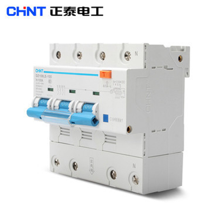 正泰漏电断路器 dz158le 3p n 100a 空气开关