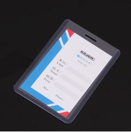 科记t-032卡套横式 竖式 透明pvc硬质证件卡 展会证 b8胸卡套