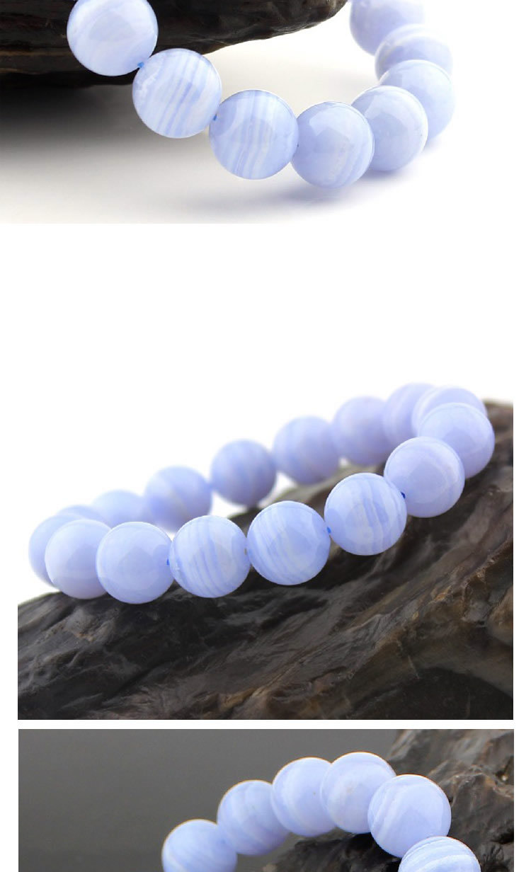 独家新款纯天然紫玛瑙手链蓝纹玛瑙蓝玉髓助学业旺事业云南民族风