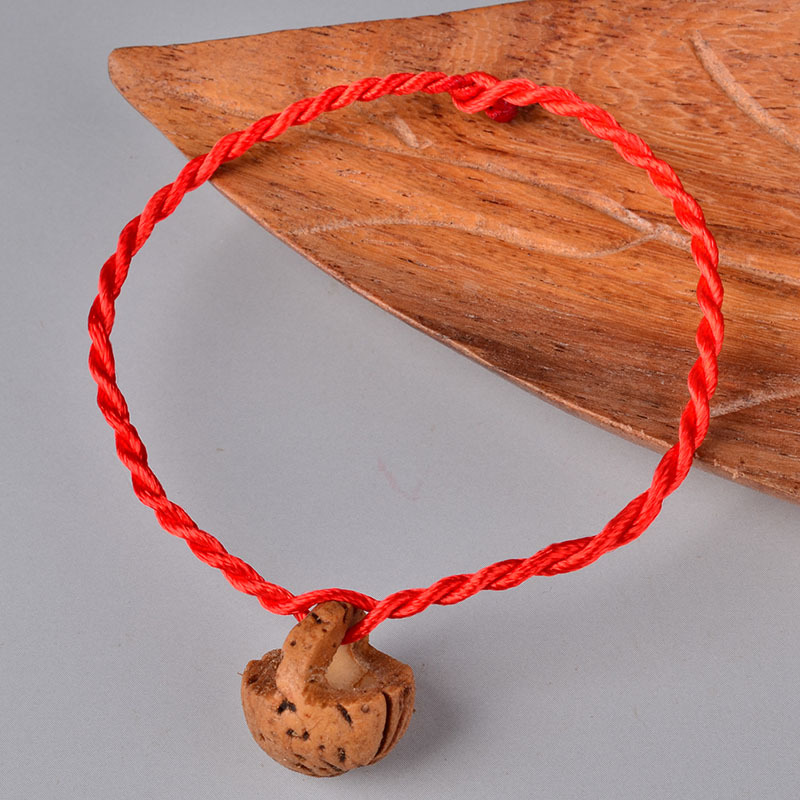 厂家直销桃篮桃核手绳小孩辟邪桃蓝手链