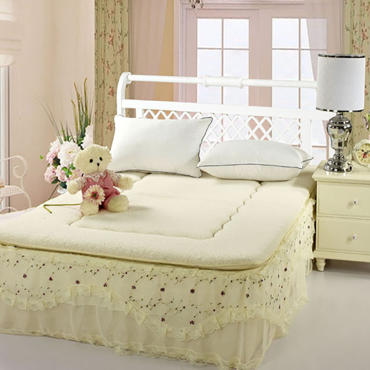 超柔羊羔绒床垫加厚学生床褥 单双人榻榻米保暖褥子床垫