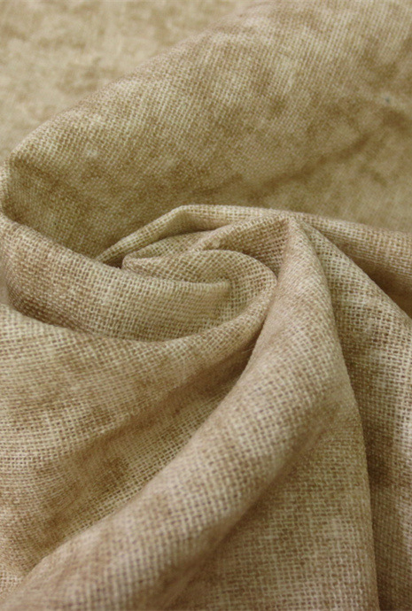 印花棉麻布料麻布面料 花影双色棉麻布 沙发抱枕家居家纺用布