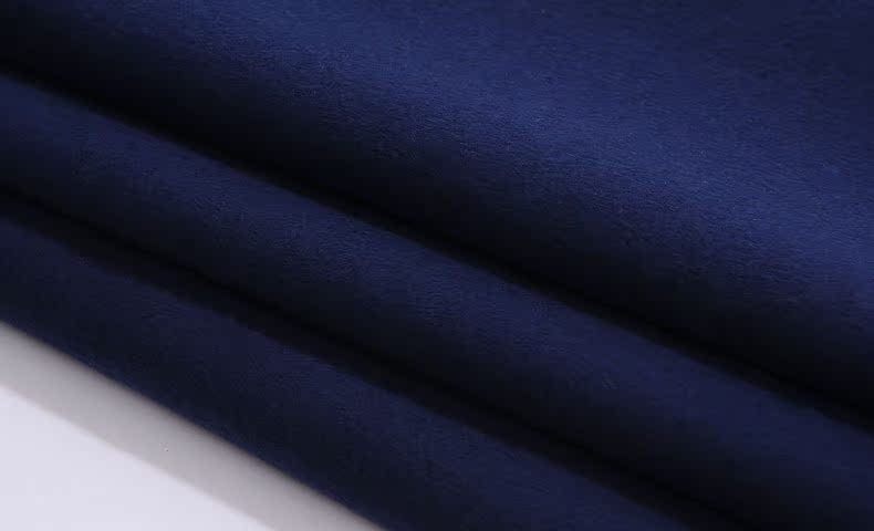 厂家直销 羊毛面料 双面大衣面料 藏蓝羊毛面料 720g双面面料