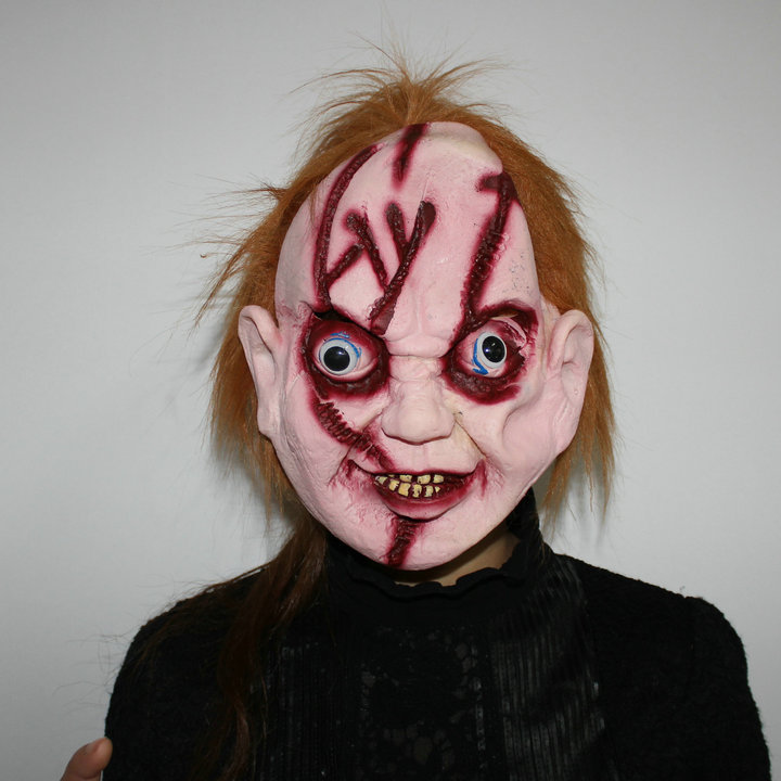 厂家直销万圣节鬼节面具-恐怖鬼脸面具-整人面具 鬼娃