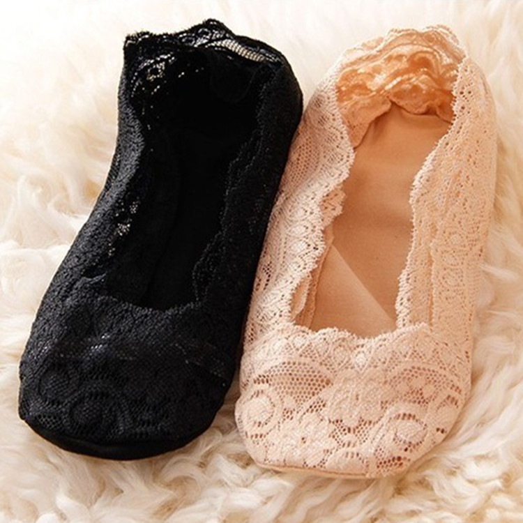 供应 女士 夏季 锦纶 隐形 蕾丝花边 超薄超短筒袜子 厂家直供