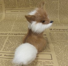 仿真动物 仿真狐狸玩具 可爱小饰品  仿生工艺品