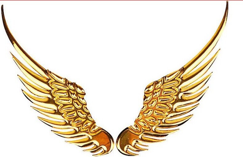 金属翅膀车贴 老鹰翅膀 时尚3d立体贴 天使之翼 金属车贴 车身贴