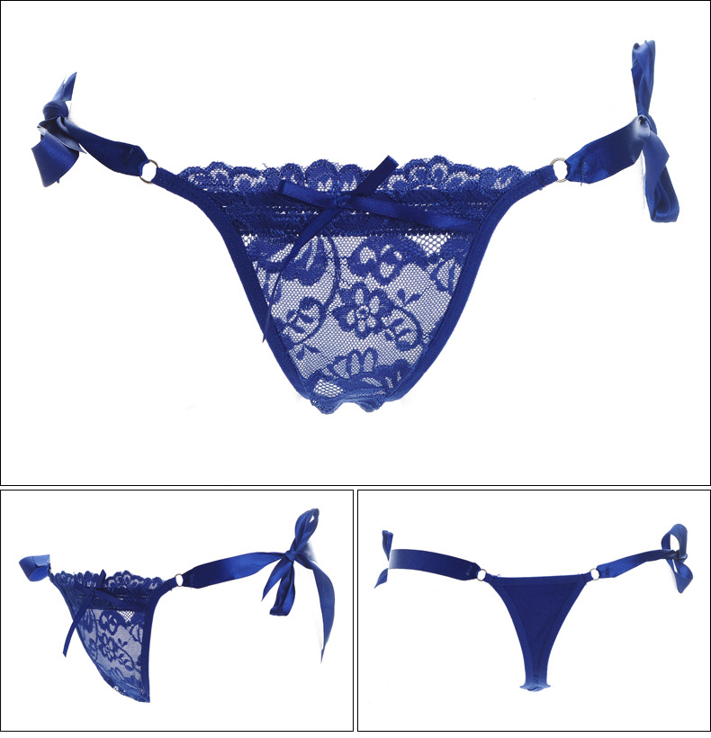 女士纯棉系带丁字裤 女t裤绑带内裤 性感丁字裤舒适t裤诱惑 1507