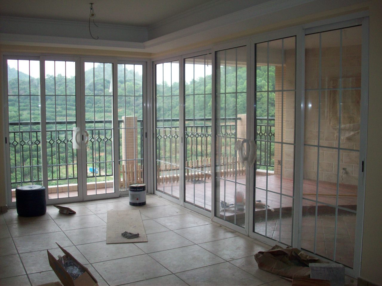 重型铝合金推拉门用于商店用于家庭的铝合金推拉门