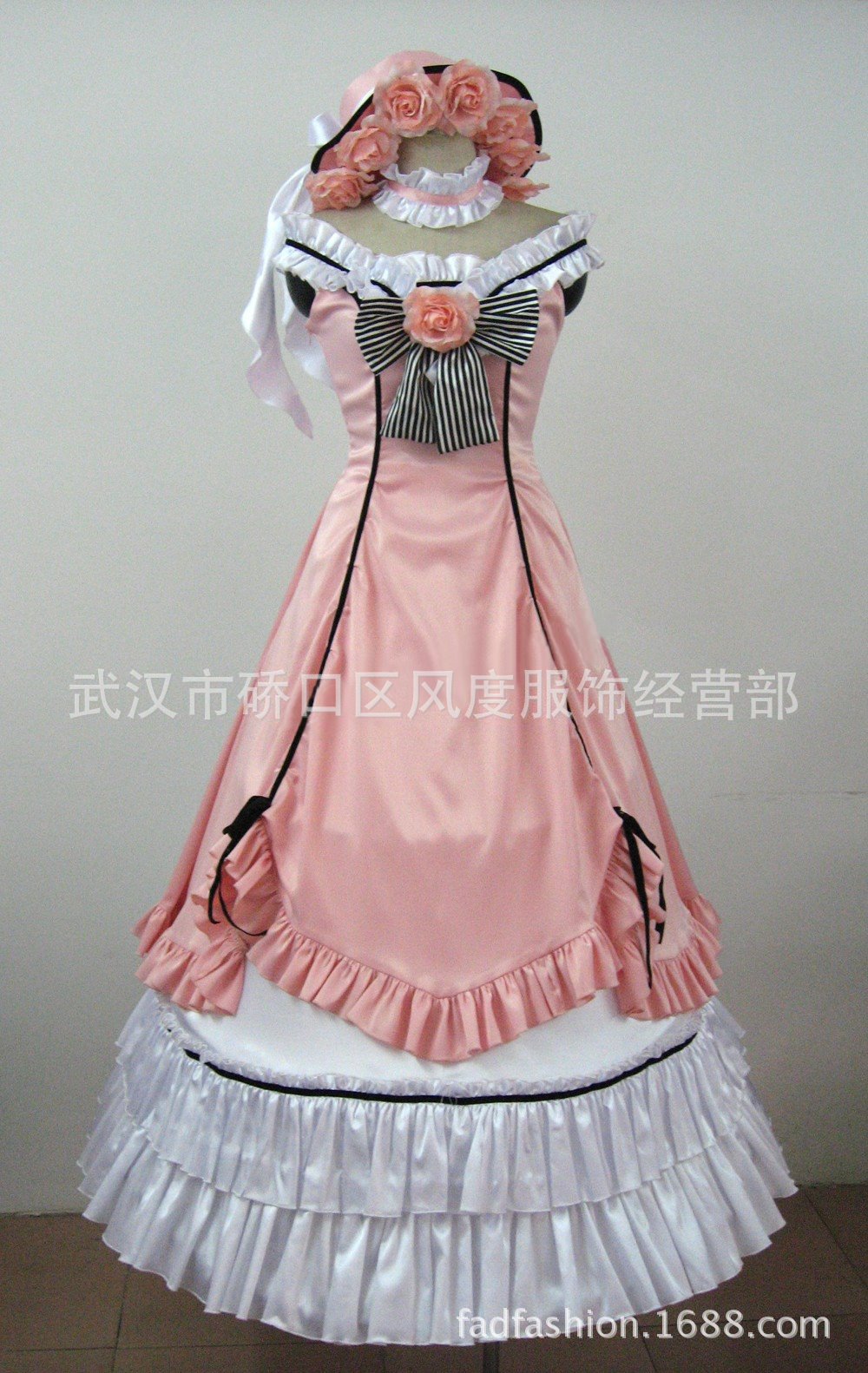 黑执事 夏尔 女装 cosplay 服装定做 送帽子 手套 裙撑-阿里巴巴