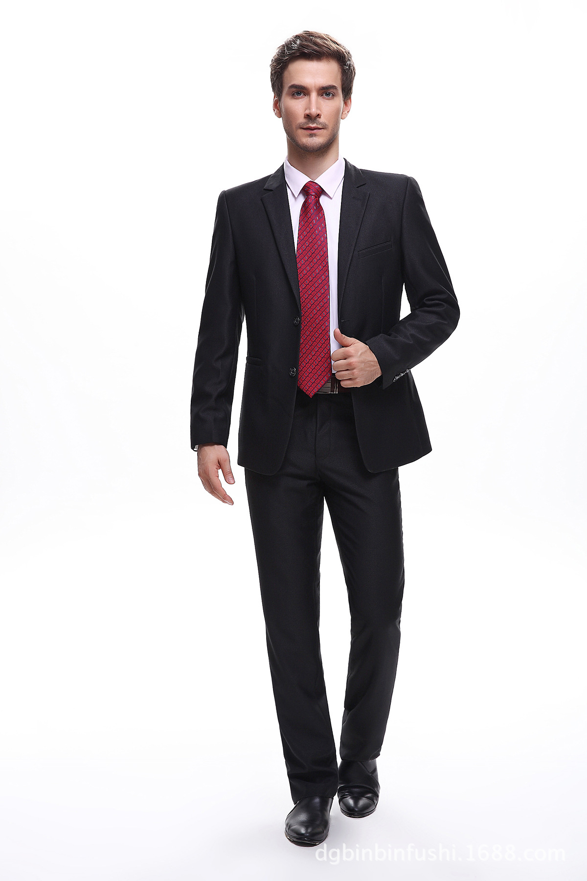 商务职业装男式西服套装韩版修身工作服结婚礼服