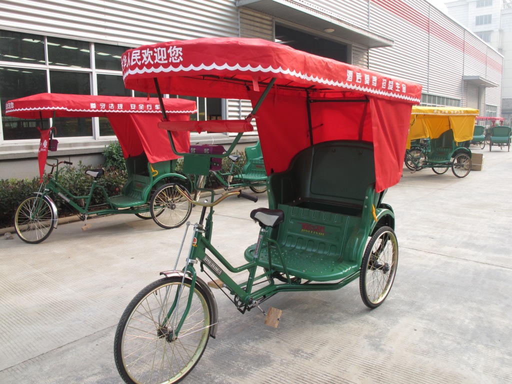 厂家直销供应三轮车人力黄包车 人力客运三轮车 abs斗黄包车