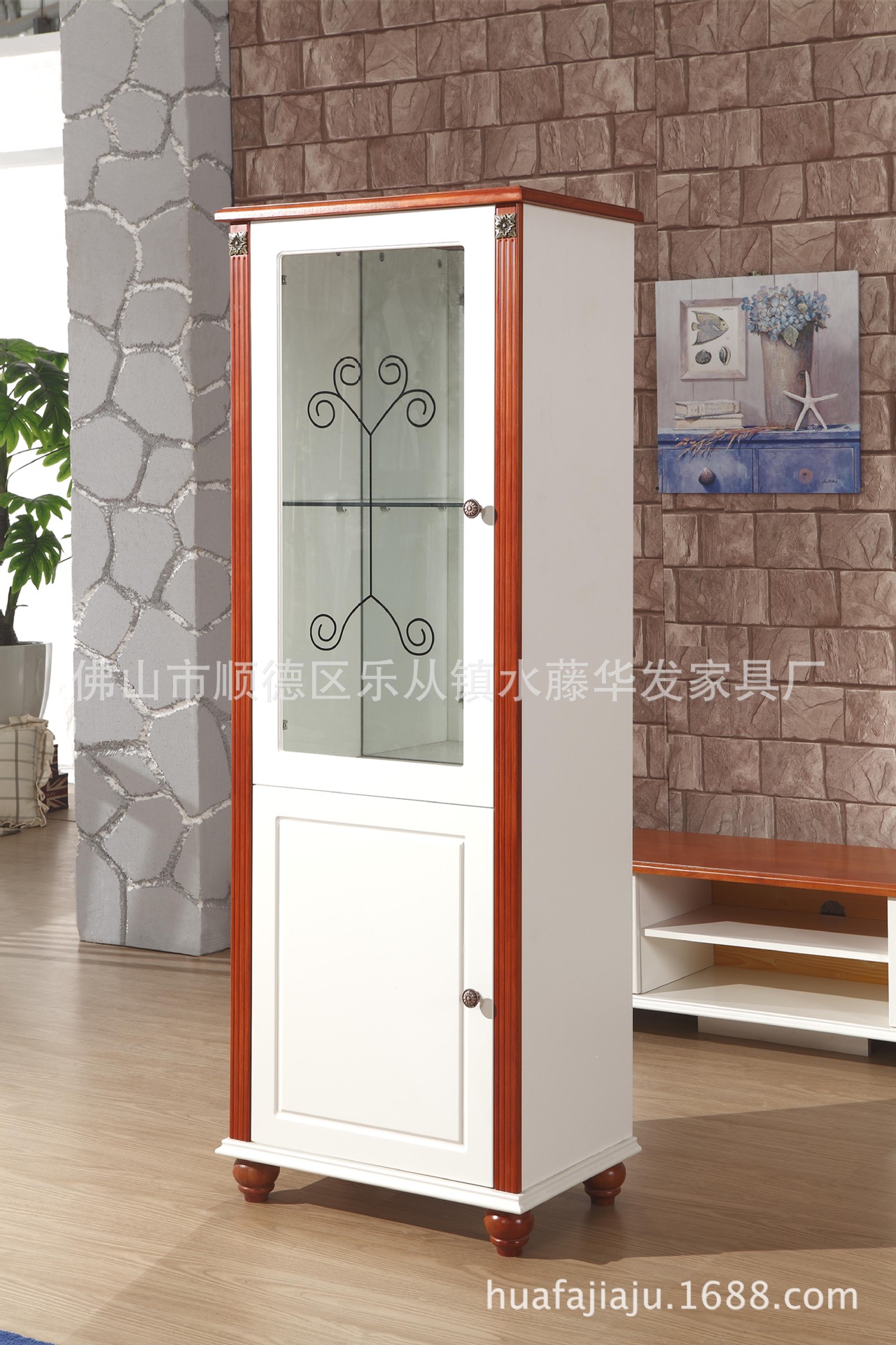 实木家具/地中海系列/最新产品橡木框+高密度板烤漆/电视柜/酒柜