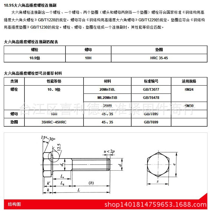 10.9级高强螺栓2