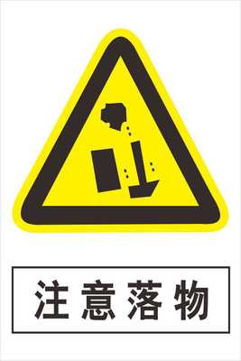 工厂安全标识 企业车间警示标志 提示牌 当心落物w101