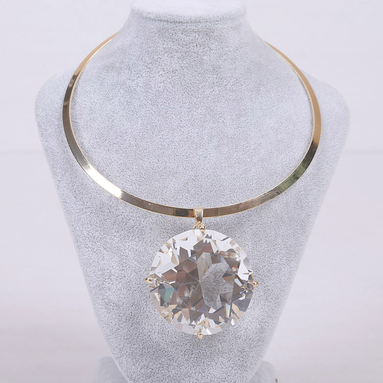 欧美时尚华丽大宝石项圈 简单饰品装饰锁骨短项圈项链dd