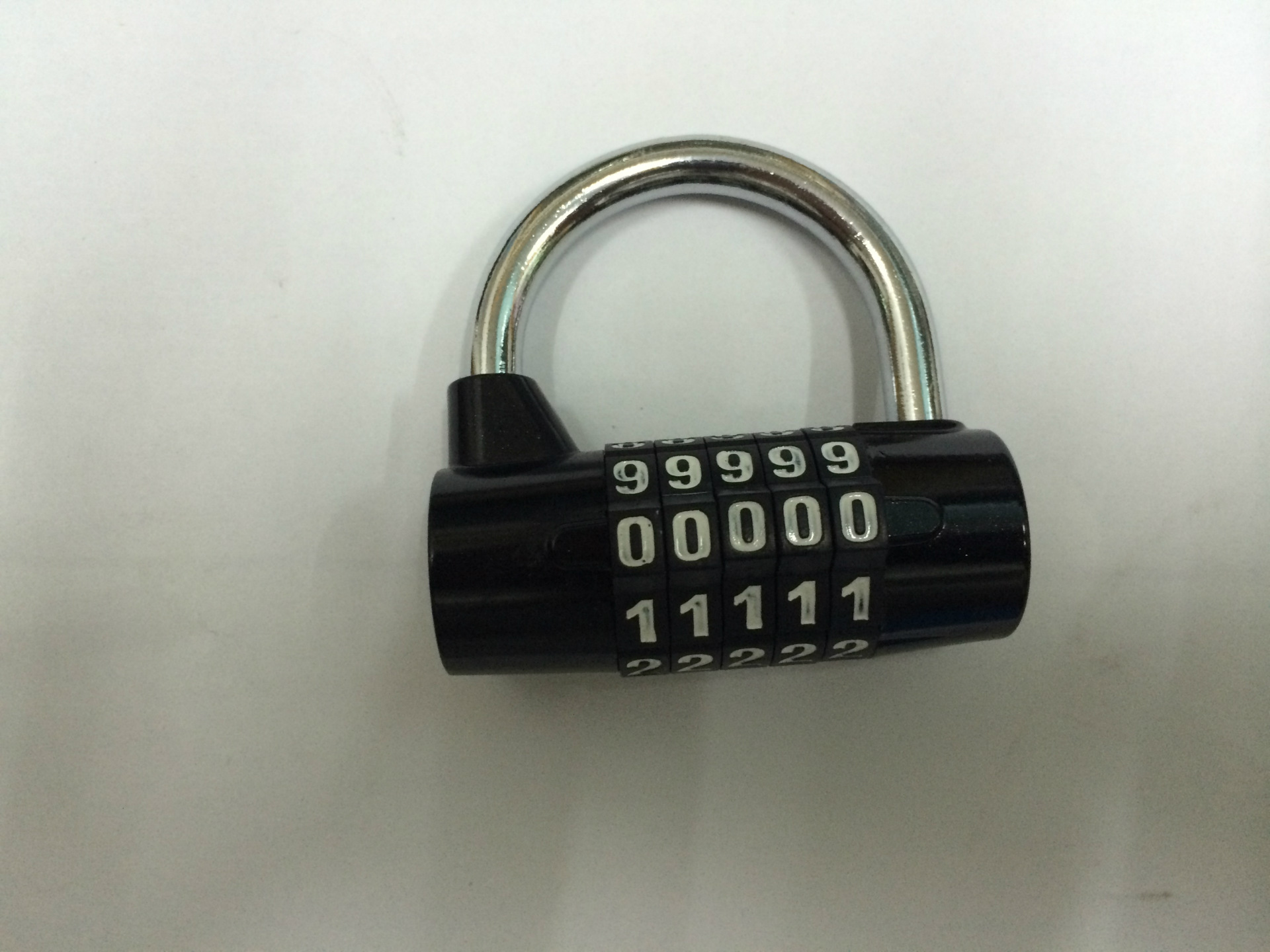 五轮数字机械锌合金密码挂锁 健身房橱柜密码锁