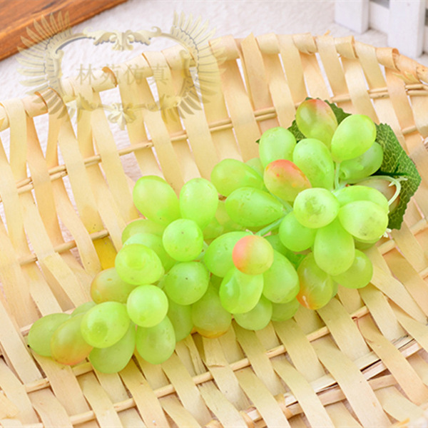 高品质60头小提子仿真水果 管道壁挂装饰提子 pvc提子串