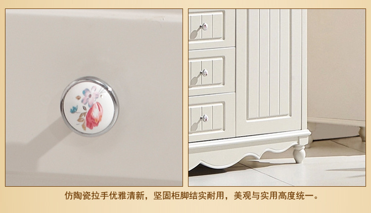 厂家直销批发韩式三门衣柜 实木带抽屉衣柜 储物柜三门组合柜