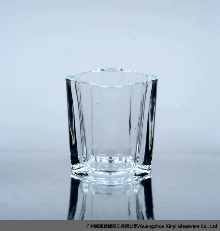 高品质方型 小酒杯 定制玻璃杯 纯色可印logo 一口杯