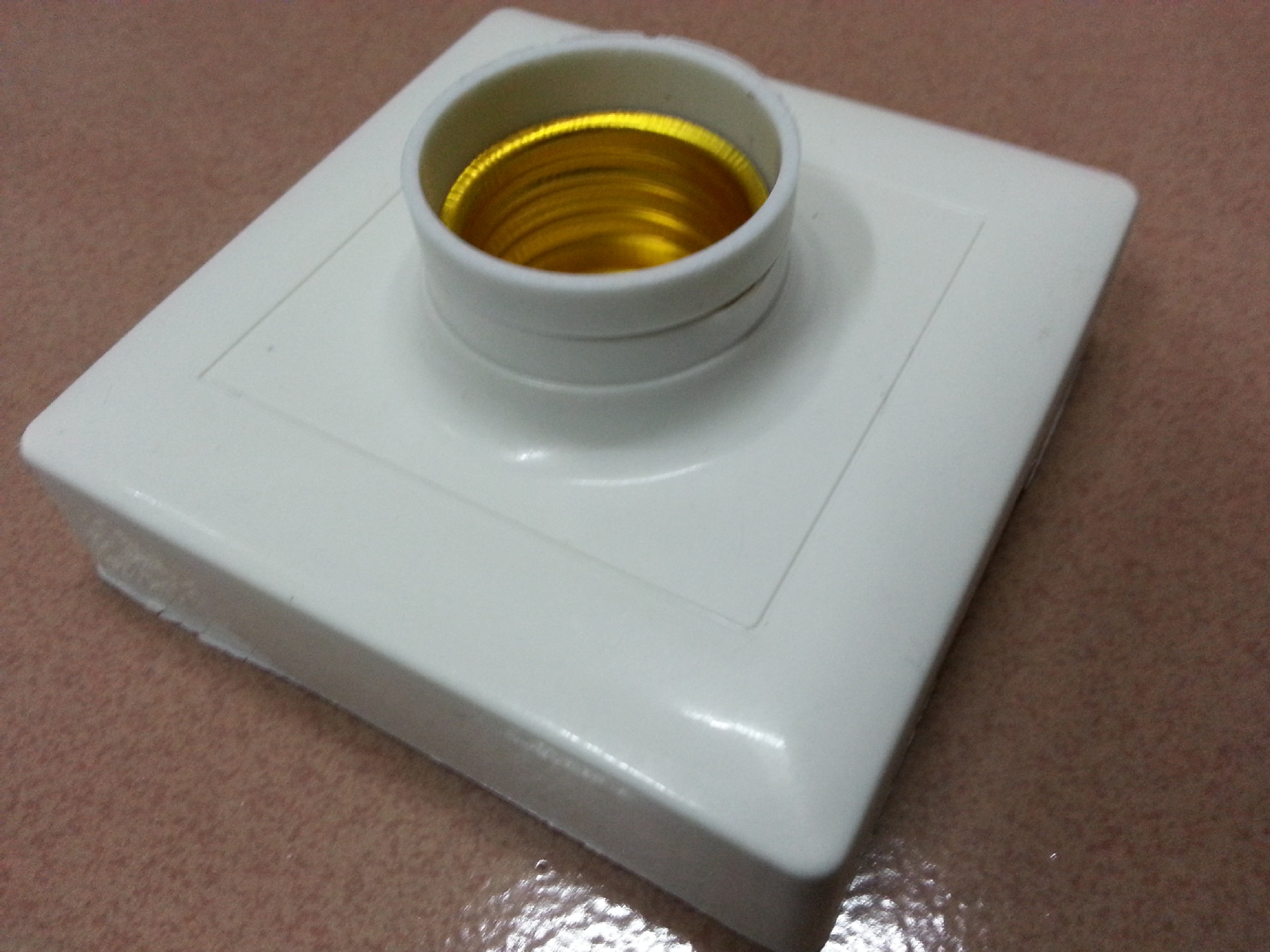 86平螺口平灯座 耐热耐用e27螺口灯头 明装墙壁灯座头厂家直销