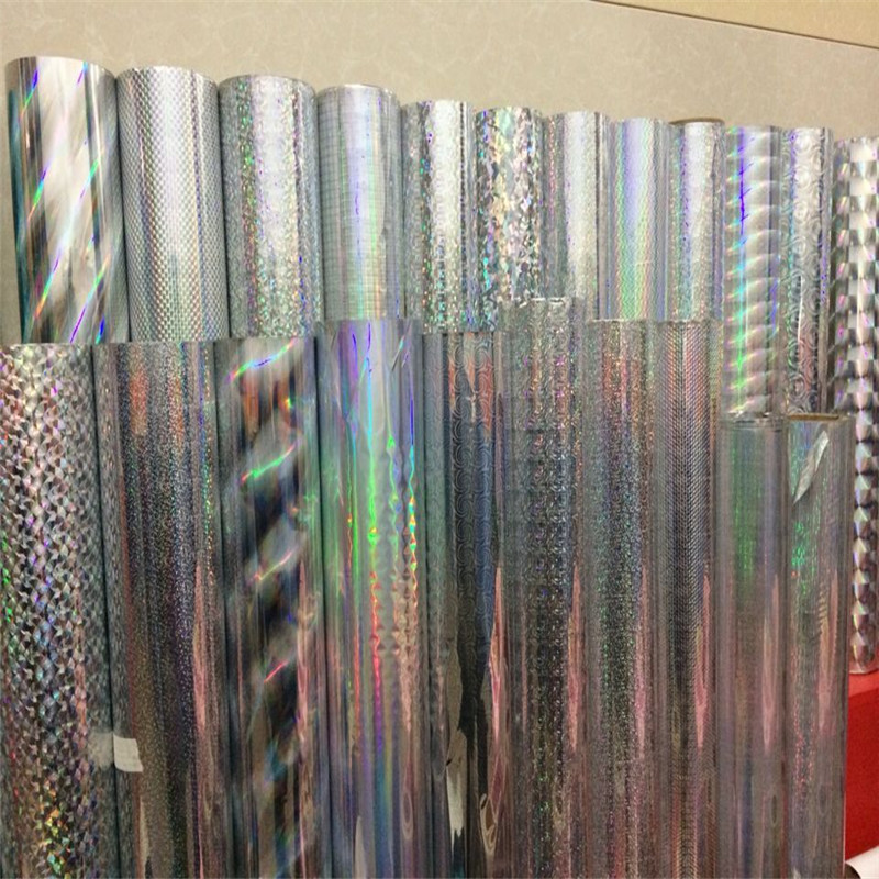 pvc真空镀铝镭射膜礼品包装薄膜加工定制