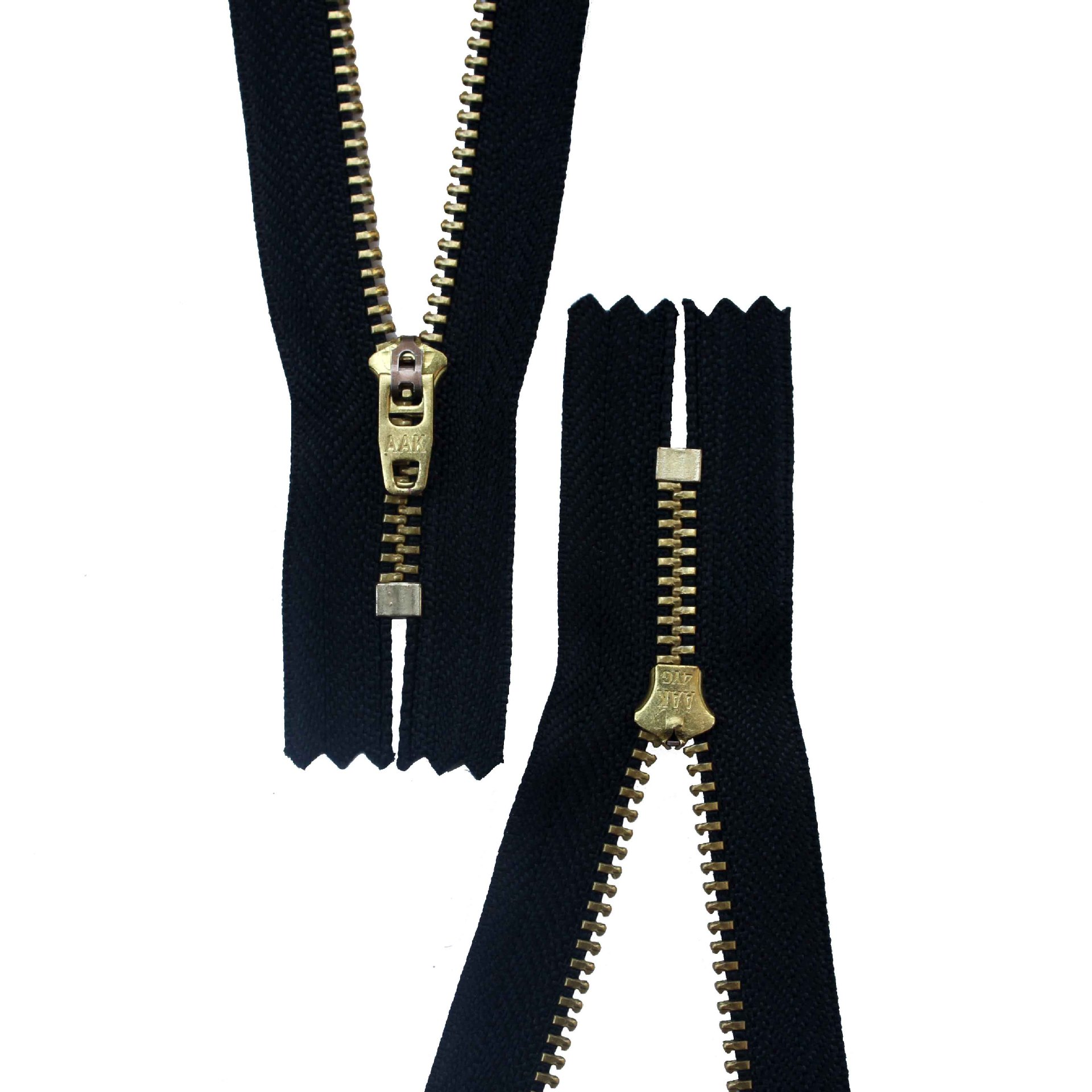 aak拉链精品4号#金属黄铜方牙闭尾拉链