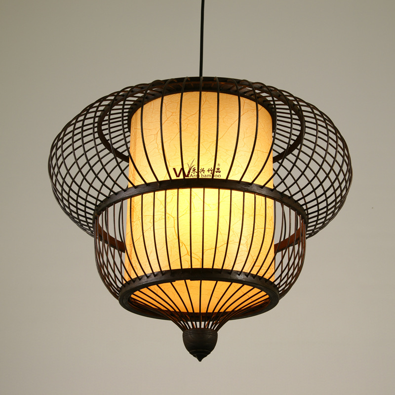 中式仿古拉线式灯具 可调高度式暖光源吊灯手工灯饰现货批发