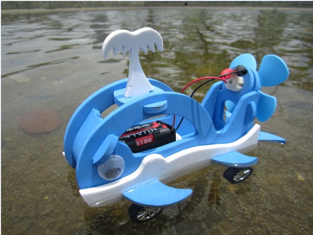 正品益智玩具创意高科技小制作科学实验套装虎鲸机器人.