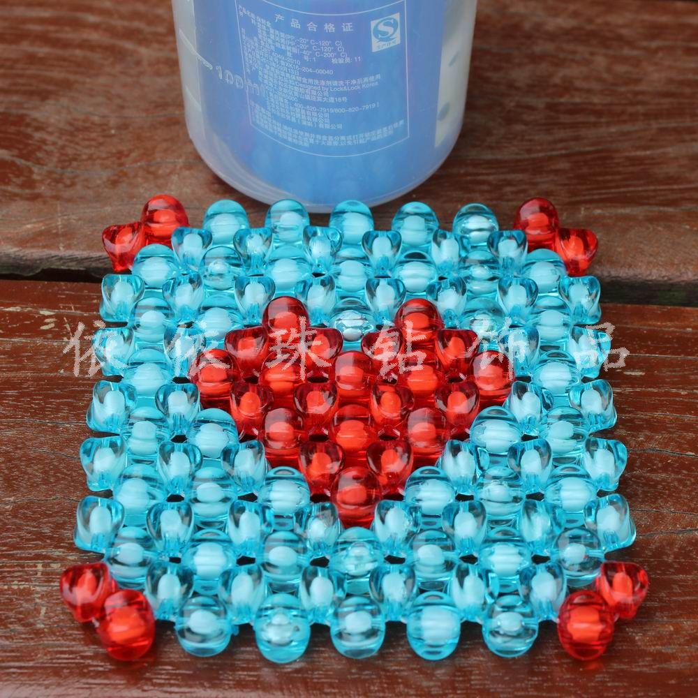 创意饰品diy手工串珠爱心茶杯垫 嘴唇隔热垫 餐垫成品 材料包