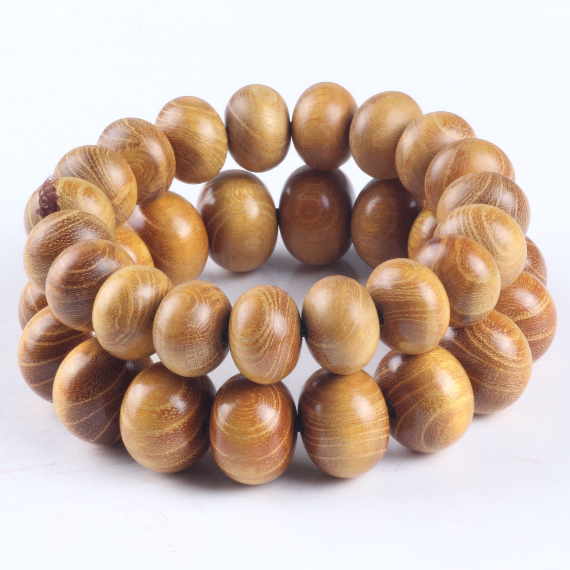 海南天然小叶黄金木水波纹黄金柚木顺纹木质旺财原木手串