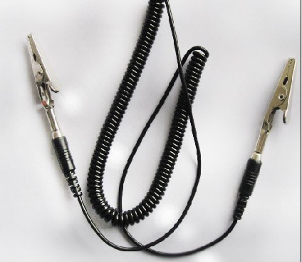 防静电双头夹接地线 防静电连接线 鳄鱼夹接地线 双夹子导电线