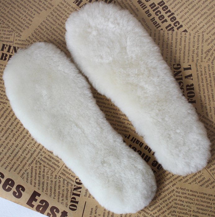 澳洲进口羊皮毛一体羊毛鞋垫 保暖鞋垫 超厚-阿里巴巴