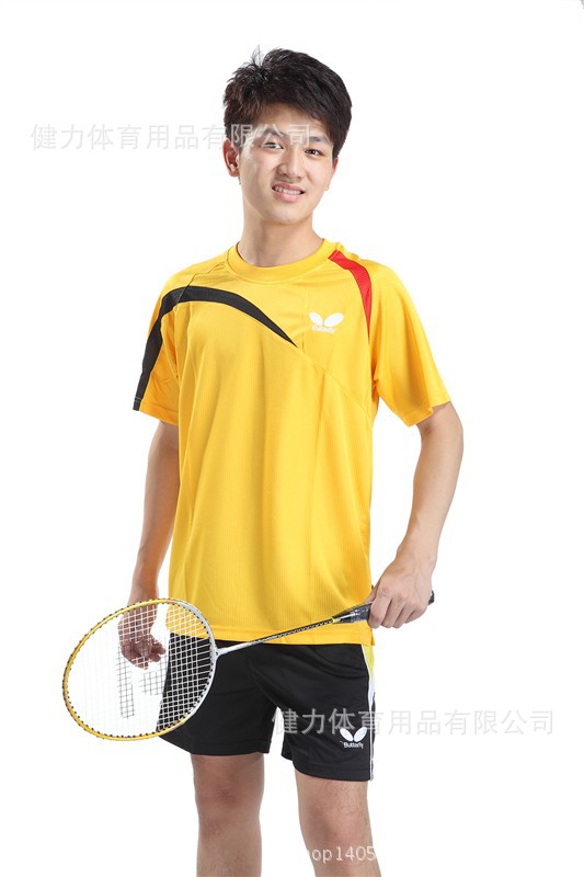 德国队比赛服 蝴蝶butterfly 807圆领t恤乒乓球服 球衣运动服